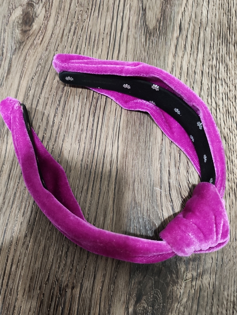 Lele Sadoughi Purple Velvet Knotted Headband